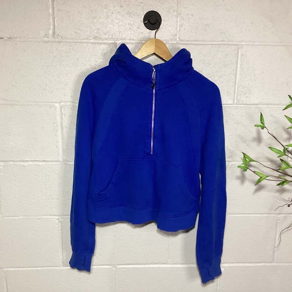 Lululemon Half-Zip Scuba Hoodie | Royal Blue | Size M/L | Like New - Picture 1 of 3